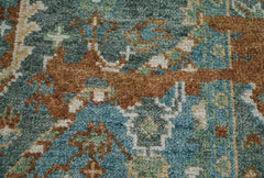 8x10 Hand Knotted Turkish Oushak 100% Wool Transitional Oriental Area Rug Beige, Rust Color