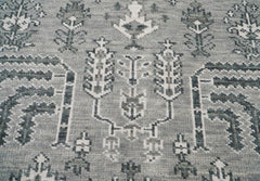 8x10 Hand Knotted Turkish Oushak 100% Wool Traditional Oriental Area Rug Tone On Tone Gray Color