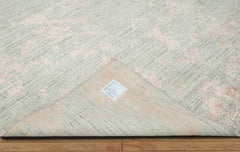 5' 10"x8' 9'' Gray Blush Color Hand Knotted Wool/Bamboo Silk Transitional Oriental Area Rug