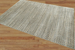 5x7 Gray LoomBloom Hand Knotted Modern & Contemporary Textured Tibetan 100% Wool Oriental Area Rug