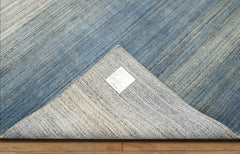 Multi Size Gray, Blue Hand Knotted Persian 100% Wool Modern & Contemporary Oriental Area Rug