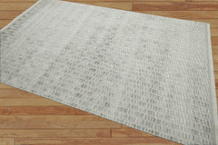 6x9 Tone On Tone Gray LoomBloom Hand Knotted Modern & Contemporary Textured Tibetan 100% Wool Oriental Area Rug
