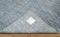 4x6 Blue LoomBloom Hand Knotted Modern & Contemporary Textured Tibetan 100% Wool Oriental Area Rug