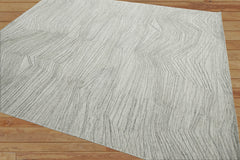 8x10 Gray LoomBloom Hand Knotted Modern & Contemporary Textured Tibetan 100% Wool Oriental Area Rug