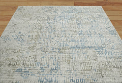 Multi Size Gray,Beige Hand Knotted Tibetan Wool/Bamboo Silk Modern & Contemporary Oriental Area Rug