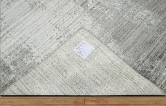 5x7 Gray, Silver Hand Knotted 100% Wool Modern & Contemporary Oriental Area Rug