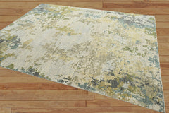 8x10 Gray LoomBloom Hand Knotted Modern Abstract Tibetan 100% Wool Oriental Area Rug