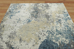 Multi Size Gray,Beige Hand Knotted Tibetan 100% Wool Modern Abstract Oriental Area Rug