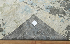 9' x11' 10" Gray Beige Blue Color Hand Knotted Tibetan 100% Wool Modern & Contemporary Oriental Rug