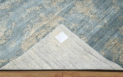 Multi Size Celadon, Beige Hand Knotted Wool/Bamboo Silk Transitional Oriental Area Rug