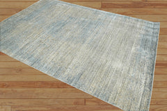 6x9 Gray, Beige Hand Knotted Hand Made 100% Wool Modern & Contemporary Oriental Area Rug