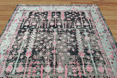 Multi Size Black, Gray Hand Knotted Arts & Crafts 100% Wool Turkish Oushak Traditional Oriental Area Rug