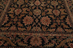 9x12 Black Tan Rust Color Hand Woven Machine Made New Zealand Wool Traditional Oriental Rug