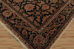 9x12 Black Tan Rust Color Hand Woven Machine Made New Zealand Wool Traditional Oriental Rug