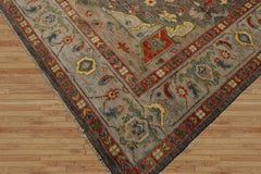 Multi Size LoomBloom Muted Turkish Oushak Hand Knotted Wool Traditional Area Rug Gray, Beige Color