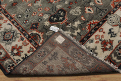 8x10 Gray, Beige, Burnt Orange Color Hand Knotted All-Over 100% Wool Traditional Oriental Rug