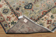 8x10 Gray, Beige, Rust Color Hand Knotted All-Over 100% Wool Traditional Oriental Rug