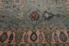 Multi Size Slate, Blue, Blush Color Hand Knotted All-Over 100% Wool Traditional Oriental Rug
