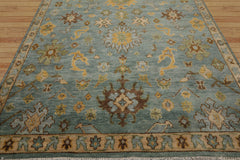 LoomBloom Multi Size Muted Turkish Oushak Hand Knotted Traditional Wool Area Rug Gold, Brown Color