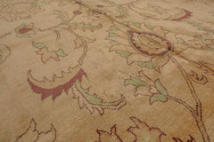 10' 4''x14' 9'' Tan Brown Sage Color Hand Knotted All-Over 100% Wool Traditional Oriental Rug