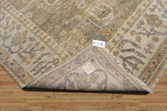 8' x10' Moss Beige Mint Color Hand Knotted All-Over 100% Wool Traditional Oriental Rug