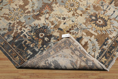 8' x10' Beige Brown Gray Color Hand Knotted All-Over 100% Wool Arts & crafts Oriental Rug