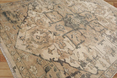 10 x 14 Beige Tan Gray Color Hand Knotted All-Over 100% Wool Arts & crafts Oriental Rug
