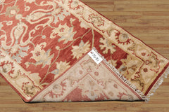 2x12 Rust Beige Tan Color Hand Knotted All-Over 100% Wool Traditional Oriental Rug