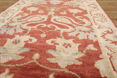 2x12 Rust Beige Tan Color Hand Knotted All-Over 100% Wool Traditional Oriental Rug