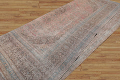 9x12 Rust, Gray Blue Color Hand Knotted All-Over 100% Wool Traditional Oriental Rug
