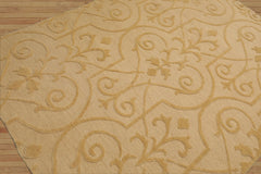 5x7 Pale Gold Color Hand Knotted All-Over 100% Wool Traditional Oriental Rug