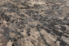 4x9 Gray, Beige, Muted Tones Color Hand Knotted All-Over 100% Wool Modern Oriental Rug
