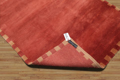 4x6 Gray, Tan Color Hand Knotted All-Over 100% Wool Modern Oriental Rug