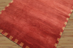 4x6 Gray, Tan Color Hand Knotted All-Over 100% Wool Modern Oriental Rug