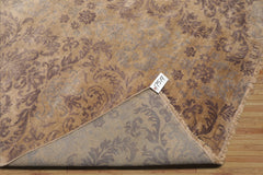 6x9 Beige, Gray, Muted Tones Color Hand Knotted All-Over 100% Wool Transitional Oriental Rug