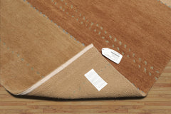 6x9 Maple, Beige, Gray Color Hand Knotted All-Over 100% Wool Traditional Oriental Rug