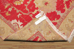 6x9 Chinese Red, Gold, Green Color Hand Knotted All-Over 100% Wool Traditional Oriental Rug