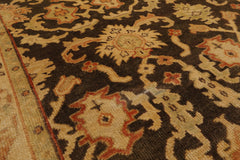 6x9 Brown, Beige, Gold Color Hand Knotted All-Over 100% Wool Traditional Oriental Rug
