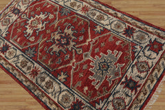 3x5 Rust, Beige Hand Knotted Turkish Oushak 100% Wool Traditional Oriental Area Rug