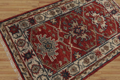 3x5 Rust, Beige Hand Knotted Turkish Oushak 100% Wool Traditional Oriental Area Rug