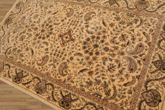 4x6 Vanilla, Tan Hand Tufted Hand Made Wool and Silk Nourison Traditional Oriental Area Rug