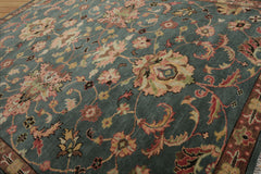 9x12 Teal, Green Hand Knotted Oushak 100% Wool Oushak Arts & Crafts Oriental Area Rug