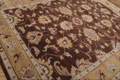 Terlton 8x10 Hand Tufted Hand Made 100% Wool Kashan Traditional Oriental Area Rug Brown, Beige Color