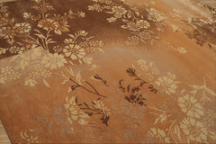 Surgoinsville 8x10 Hand Tufted Hand Made 100% Wool Botanical Transitional Oriental Area Rug Brown, Tan Color