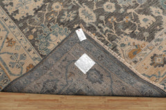 Aasia 9x12 Hand Knotted Muted Turkish Oushak 100% Wool Traditional Oriental Area Rug Gray, Beige Color