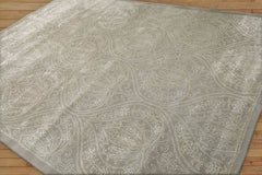 Stateline 8x10 Hand Tufted Hand Made Art Silk Patterned Transitional Oriental Area Rug Tone On Tone Moss Color