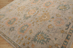 Terramuggus 8x10 Hand Knotted Muted Turkish Oushak 100% Wool Traditional Oriental Area Rug Taupe, Peach Color