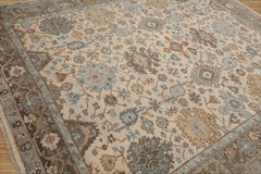 Tidworth 8x10 Hand Knotted Muted Turkish Oushak 100% Wool Traditional Oriental Area Rug Beige, Brown Color