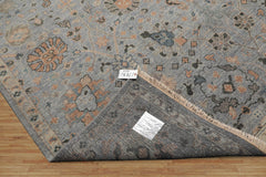 Tillotson 8x10 Hand Knotted Muted Turkish Oushak 100% Wool Traditional Oriental Area Rug Slate, Blue Color