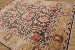 Multi Size Brown, Mustard Hand Knotted LoomBloom Muted Turkish Oushak 100% Wool Traditional Oriental Area Rug